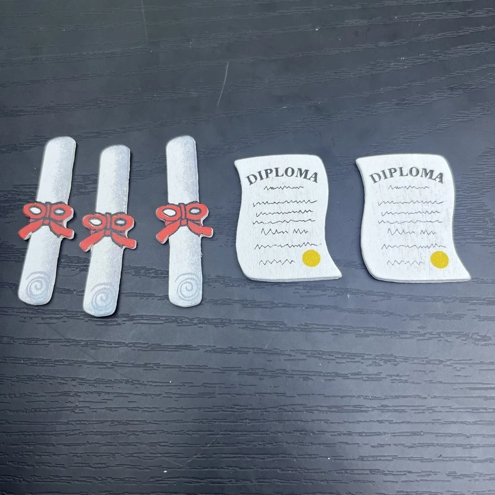 Lot‎ Of 5 Graduation Wooden Scrapbooking Embellishments Graduation Craft Decor